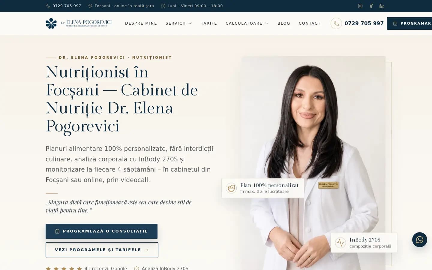 DrElenaPogorevici.ro – site-ul nou