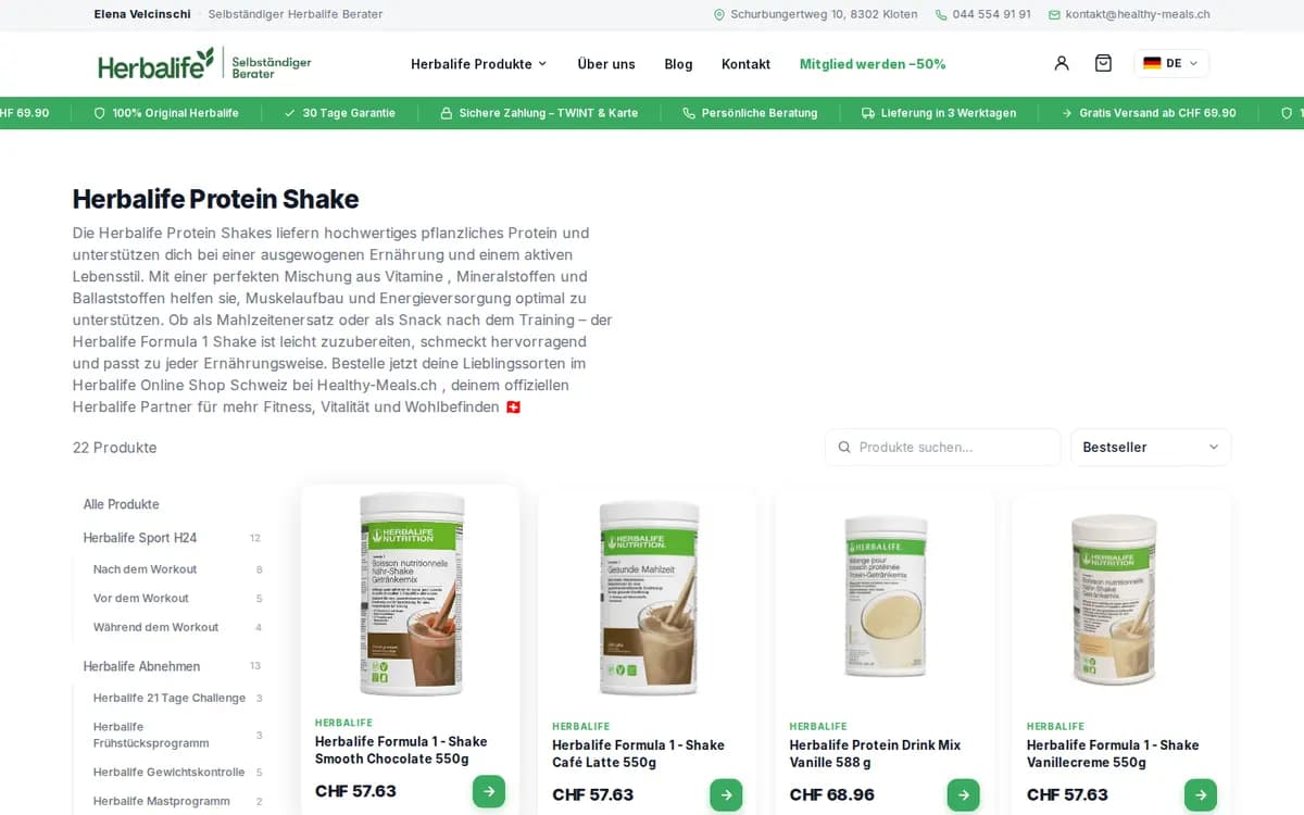 Healthy-Meals.ch – Categoria Protein Shake