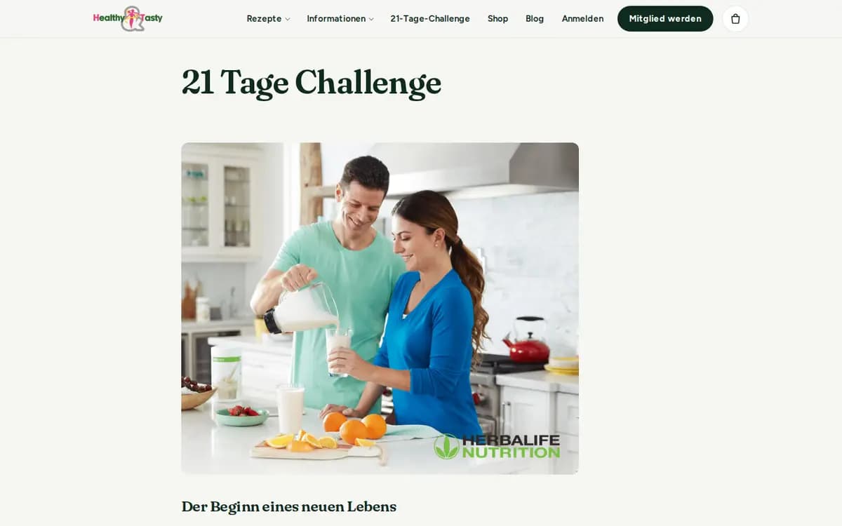HealthyAndTasty.ch – Provocarea de 21 de zile