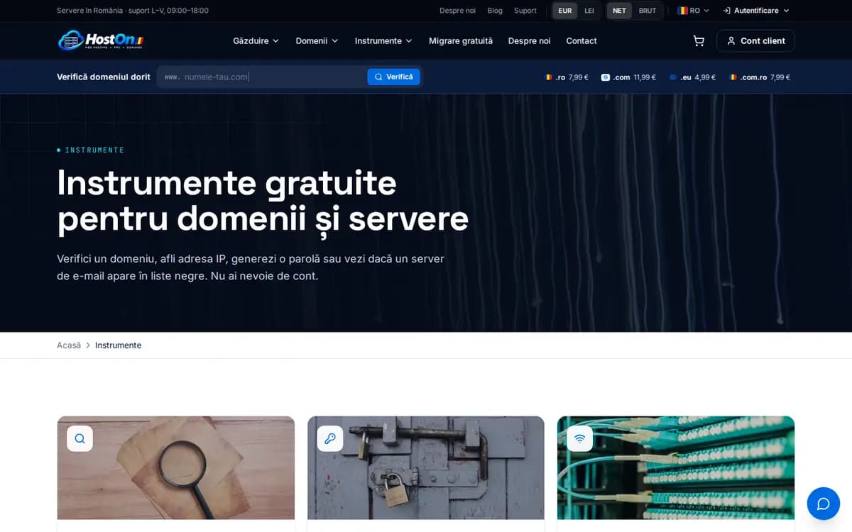 HostON.ro – Instrumente gratuite