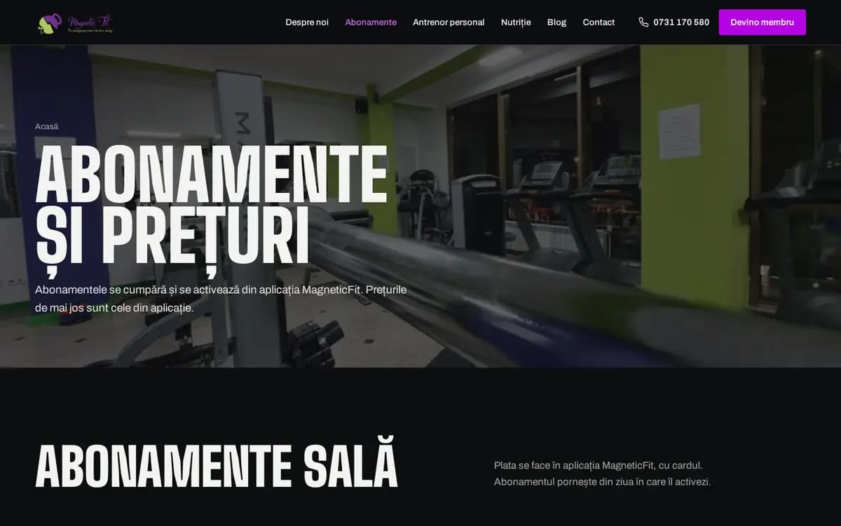 MagneticFit.ro – Abonamente și prețuri