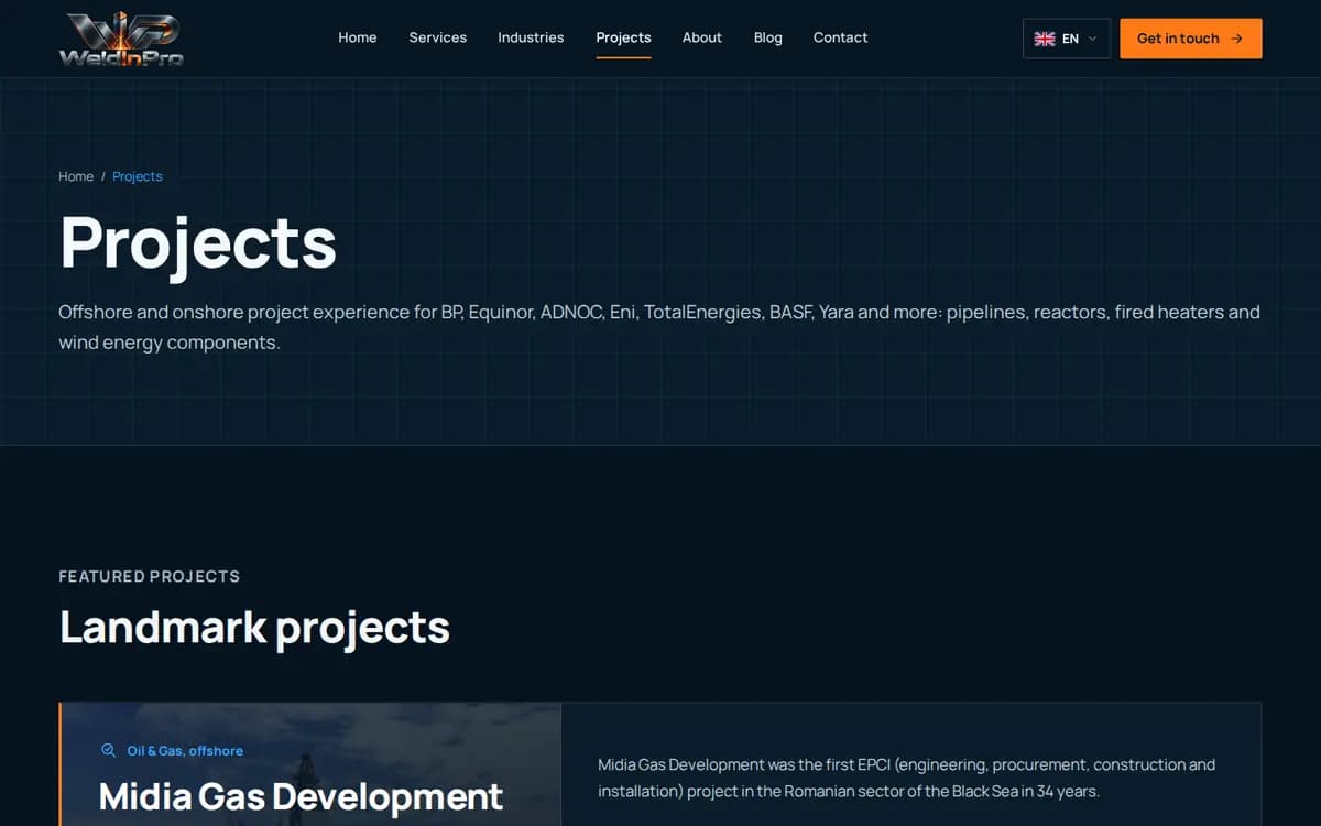 WeldinPro.com – Portofoliu de proiecte