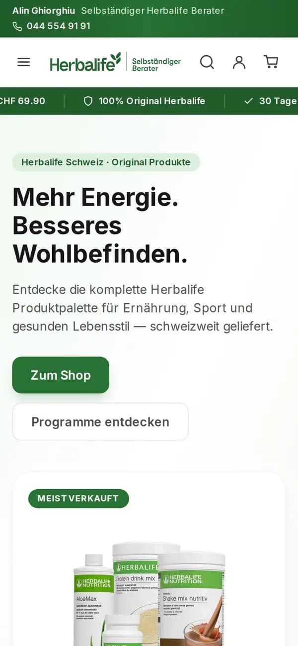 MyHerbal.ch – Mobil