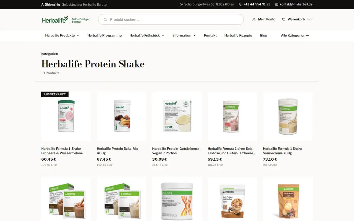MyHerball.de – Categoria Protein Shake