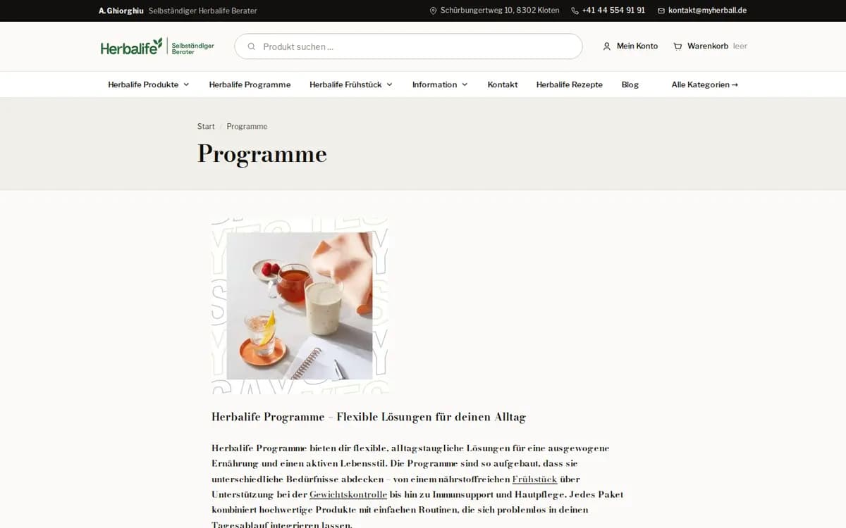 MyHerball.de – Prezentarea programelor