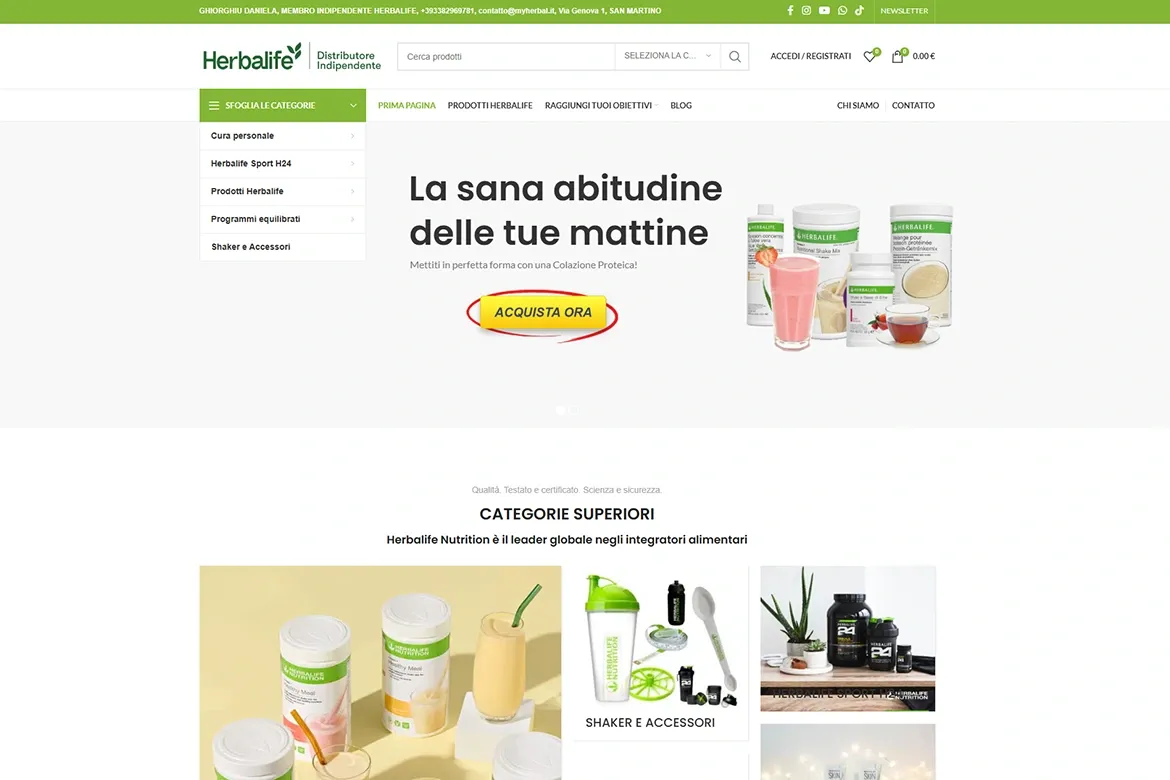 MyHerbal.it – Proiect eCommerce eSys Agency